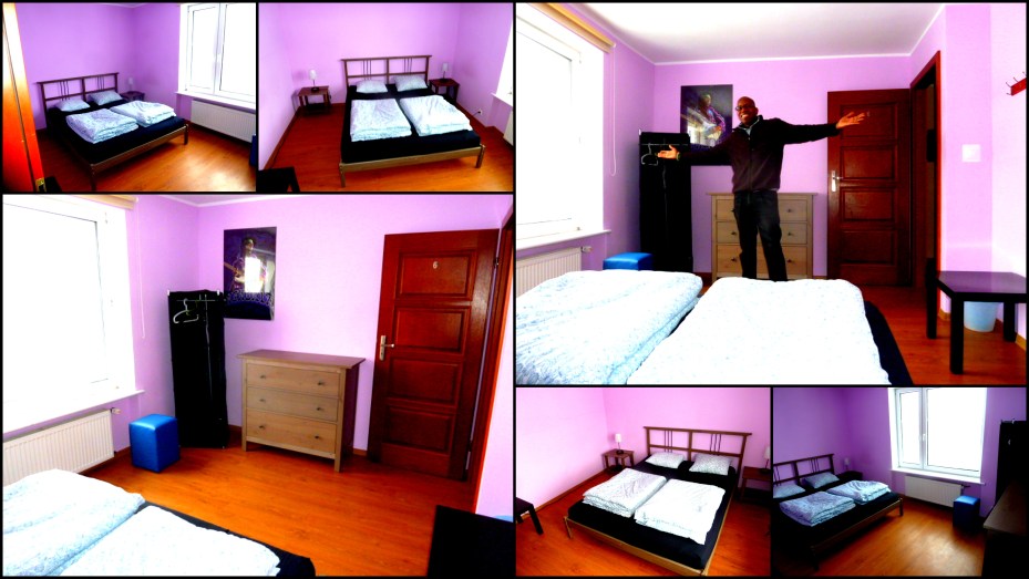 At the Mamas & Papas Hostel in Gdansk, Poland, in the Hendrix room, a.k.a, Purple Haze. A long stopover here.