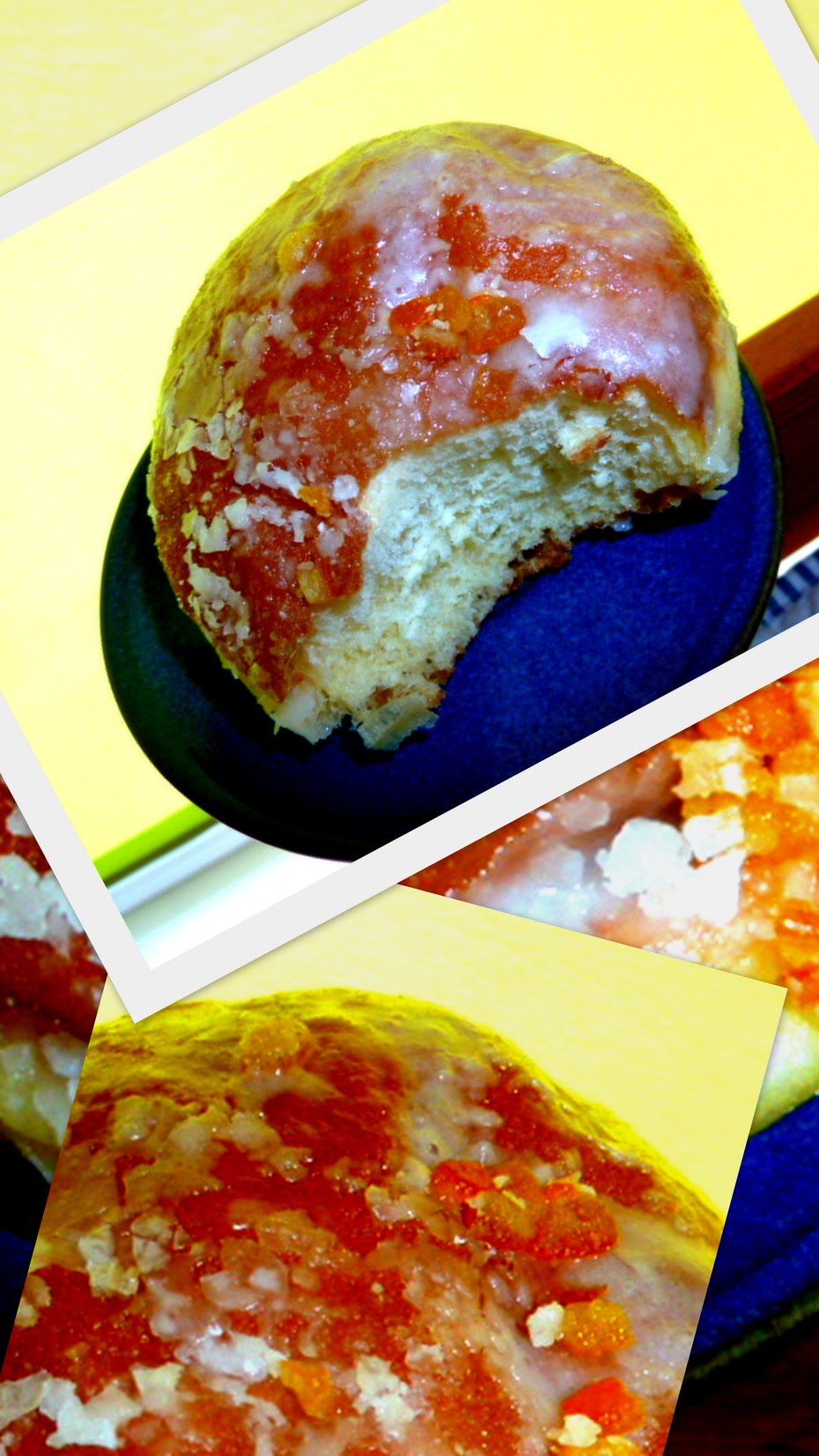 WHAT WAISTLINE? HAVE ANOTHER!: All over Poland today, people are stuffing themselves with donuts. "How many have you had?" is the question of the day. Me? Just one (the one pictured).This day of mass donut sale and consumption is called Fat Thursday, or Tlusty Czwartek in Polish. In the United States, Polish Americans observe the day on Fat Tuesday. But for Poles in Poland, the day rooted in Christian tradition comes on the Thursday before Ash Wednesday. Diets out the window, the idea is to eat as many paczki - pronounced pounchki - as your stomach can handle. 