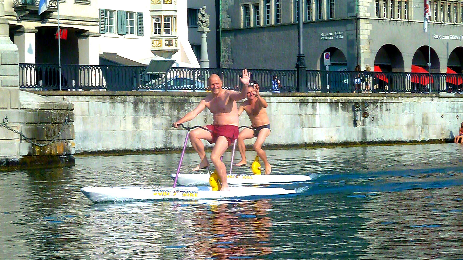 Surf bikes on Zurich Lake