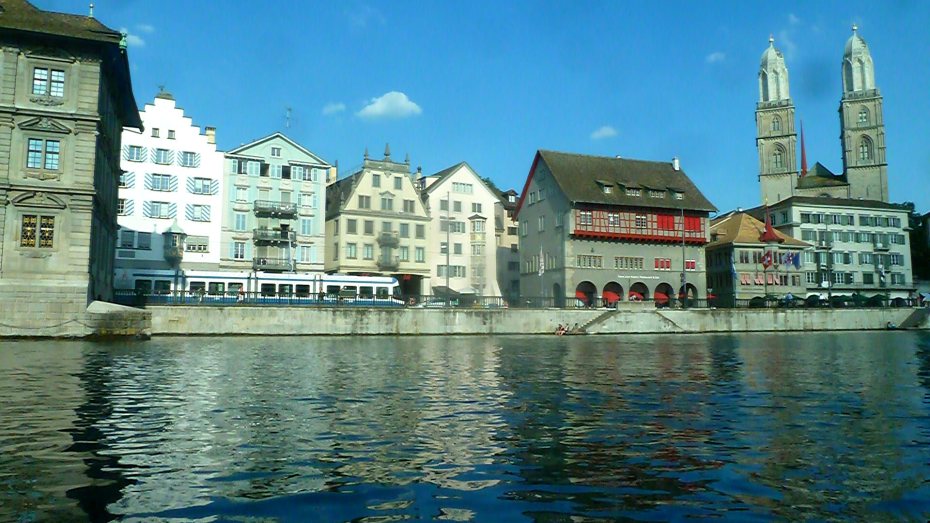 On a lake-bound ferry