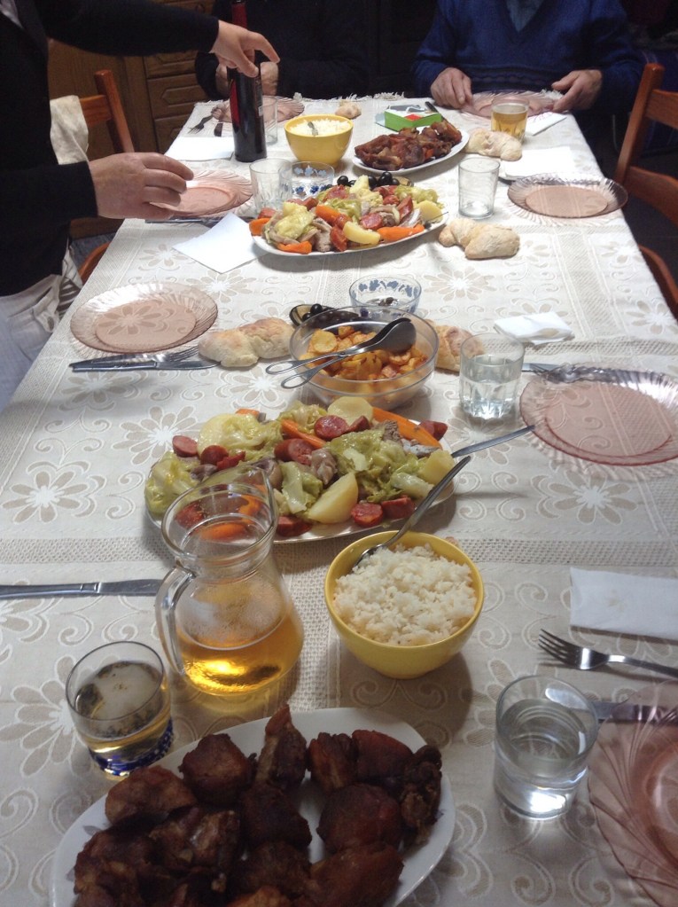 A family dinner in a village near Porto. Homecooked meals are always nice.